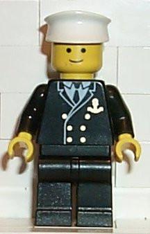 LEGO Minifigure-Boat Admiral with Gold Anchor Pattern-Town / Classic Town / Harbor-BOAT001-Creative Brick Builders